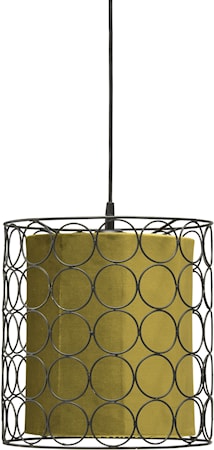 Taklampa Ring Svart/Senap