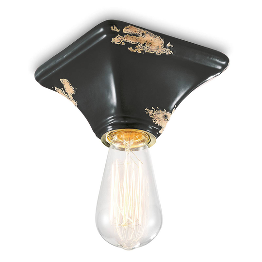 Vintage-taklampa C135 svart