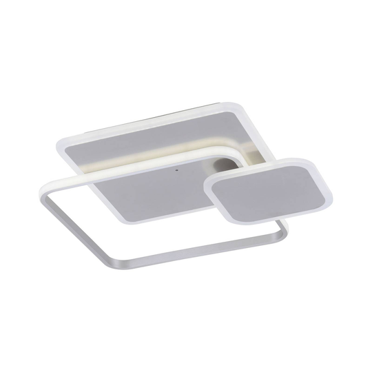 LED-taklampa Emilio med fjärrkontroll, kantig