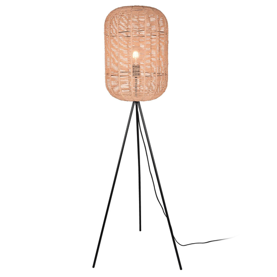 Golvlampa Runa med sisalskärm