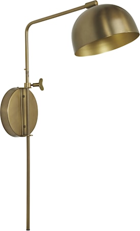 Brighton Vägglampa Mässing 63cm