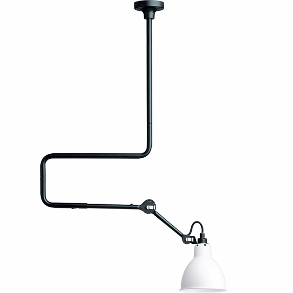 Lampe Gras N312 Taklampa Matt Svart & Vit