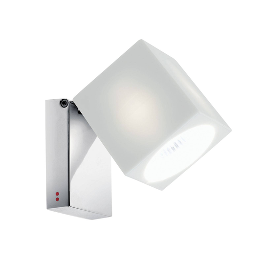 Fabbian Cubetto vägglampa GU10 krom/vit