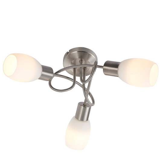 Lindby Arda LED-spotlight, glas, 3 lampor rund