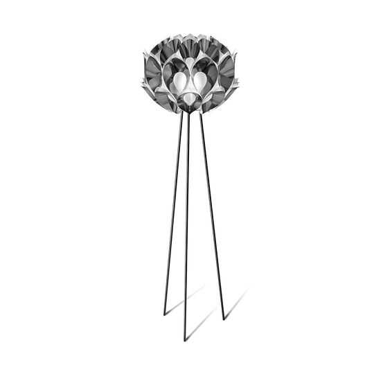 Slamp Flora designerhänglampa trebent, tenn