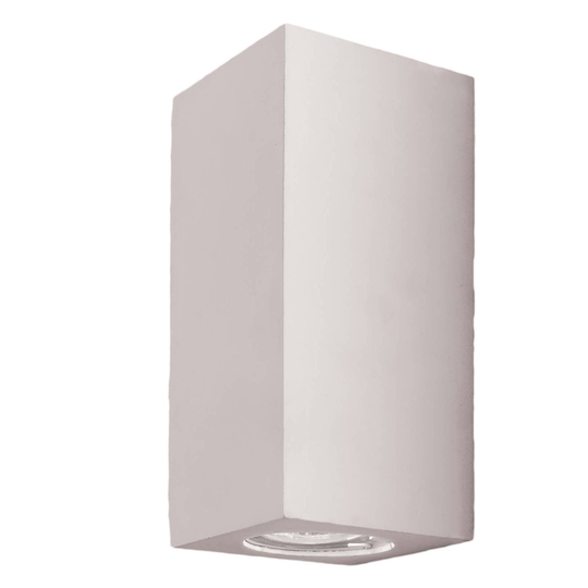Vägglampa av keramik, vit, höjd 15,5 cm