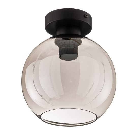 Taklampa Sofia med rökgrå glasskärm