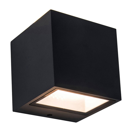 LED-utomhusvägglampa Gemini mattsvart 8,8 cm bred
