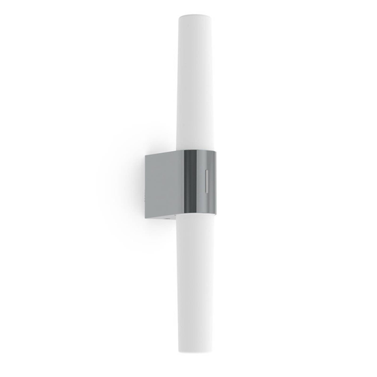 LED-badrumsvägglampa Helva Double, krom