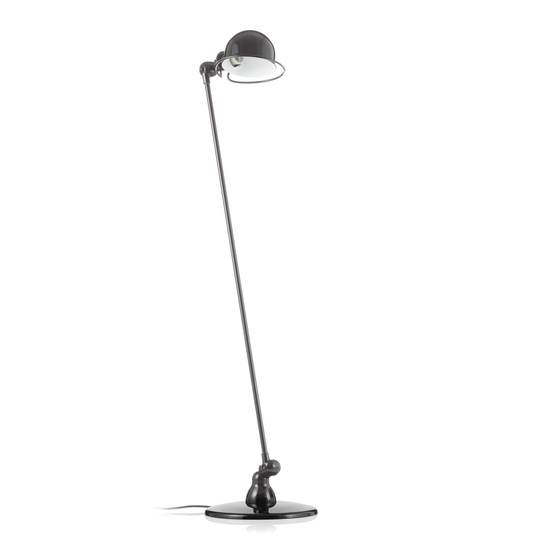 Jieldé Loft D1200 golvlampa, justerbar, svart