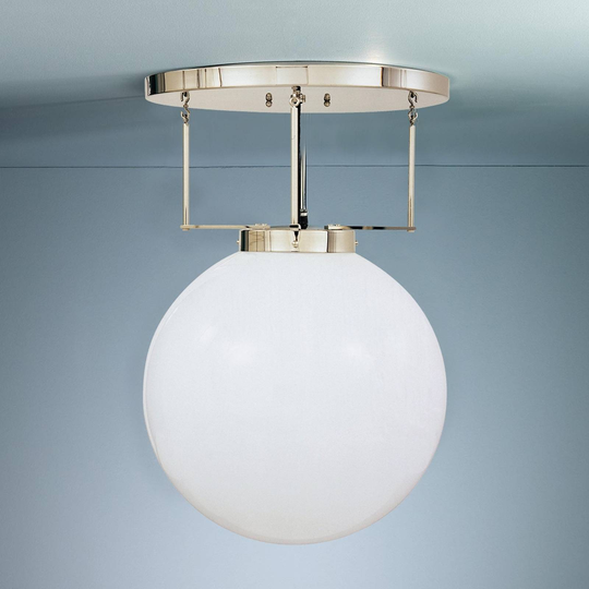 Taklampa i Bauhaus-stil, mässing 40 cm