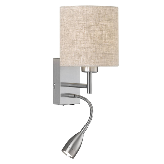 Vägglampa Dreamer lin sand, nickel