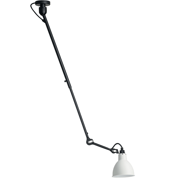 Lampe Gras N302 Taklampa Matt Svart & Matt Vit