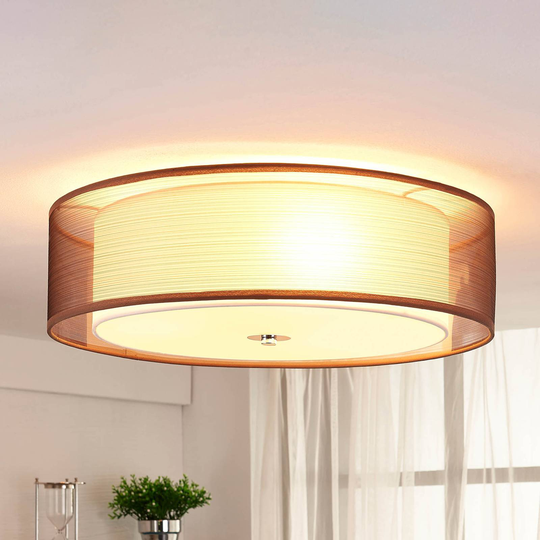 Brun LED-tygtaklampa Tobia