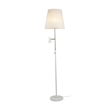 Costello Golvlampa Mattvit LED E27+3W
