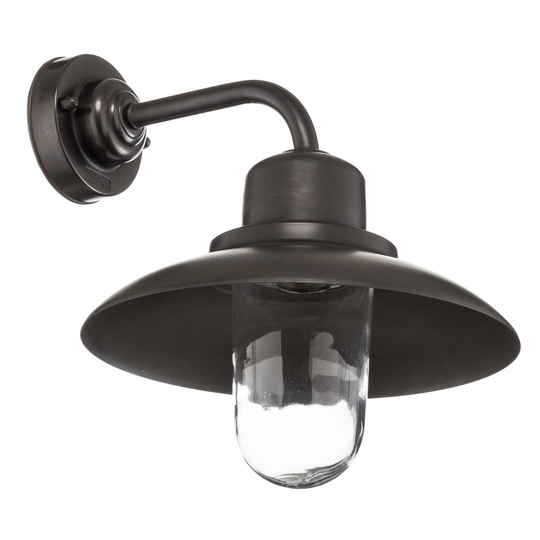 Utomhusvägglampa Patio mässing bronserad, glas