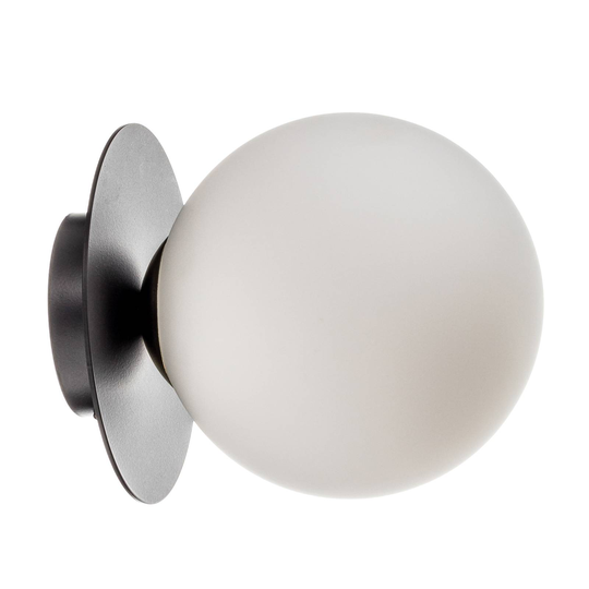 Vägglampa Minerva K1 med svart metallkant