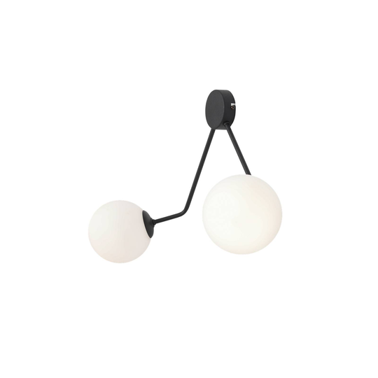 Vägglampa 1082D1, 2 lampor svart