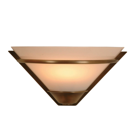 Upplight-vägglampa ANNO 1900 opalglas bronserad m.