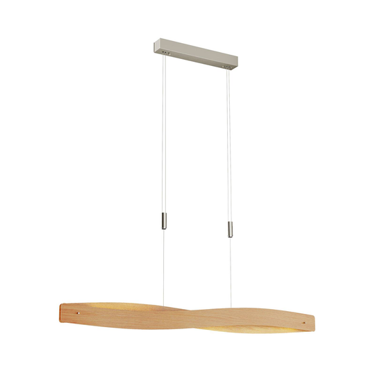 Lian fanerad med äkta ek-trä, LED-taklampa