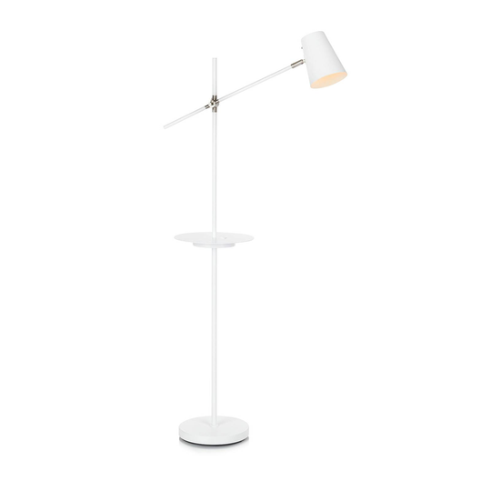 Golvlampa Linear med USB-laddningsstation, vit