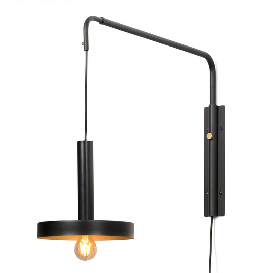 Vägglampa Whizz, svart