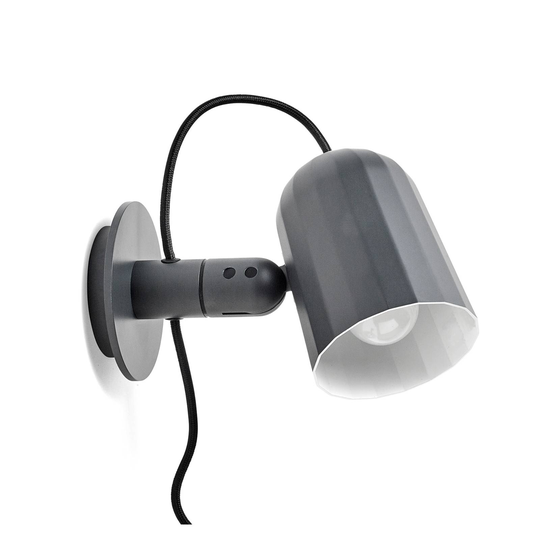 HAY Noc Wall LED-vägglampa med kontakt, mörkgrå