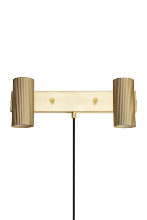 Hubble 2 Vägglampa Borstad Mässing