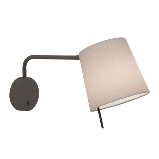 Vägglampa Mitsu Swing, brons, skärm ostron