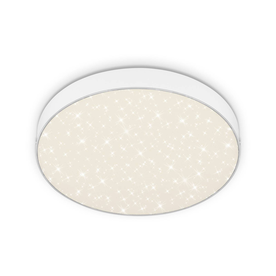 LED-taklampa Flame Star, Ø 28,7 cm, vit