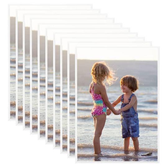 vidaXL Fotoramar 10 st för bord vit 15x21cm MDF