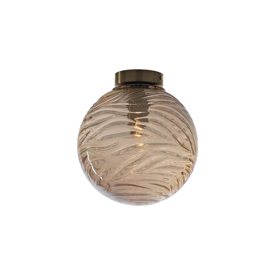 Taklampa Nereide, glas brons