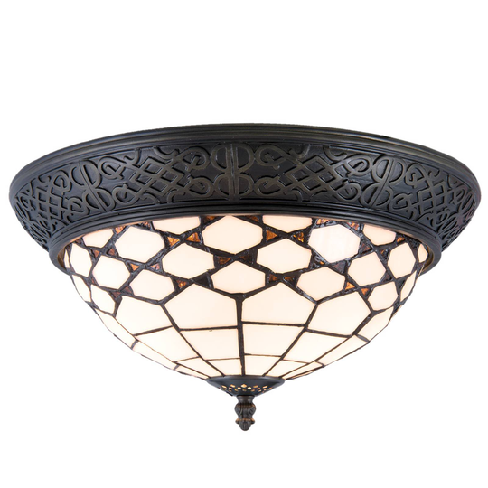 Taklampa Kisa, Tiffany-stil, direkt