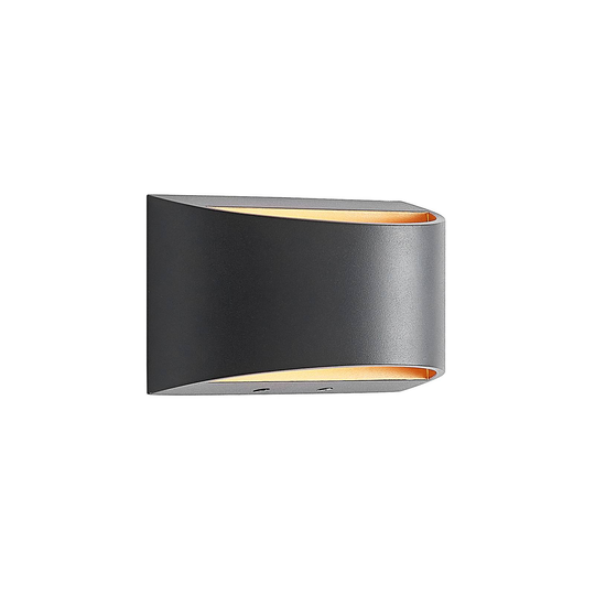 Arcchio Jasina LED-vägglampa, halvrund, svart