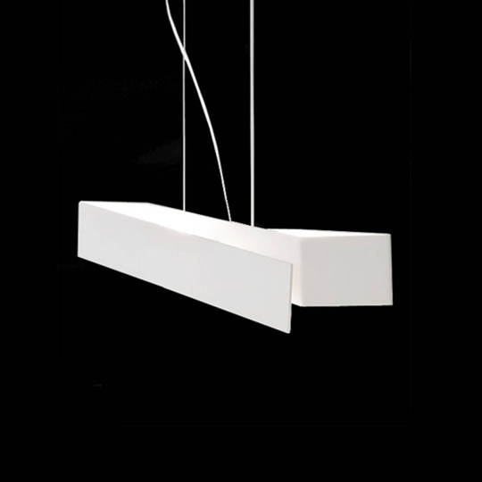 Extravagant taklampa Zig Zag i vitt