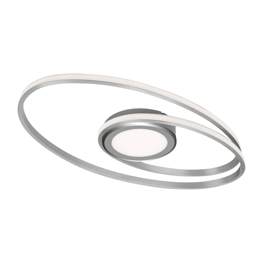 LED-taklampa Frame Curl med mittljus silver