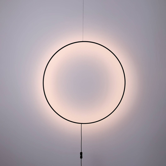 LED-vägglampa Shadow, rund, Ø 61 cm
