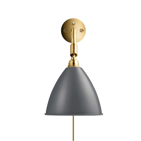 Bestlite BL7 Vägglampa Grå & Mässing