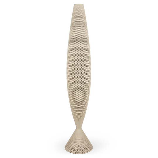 Golvlampa Diamant av biomaterial, linen, 115 cm