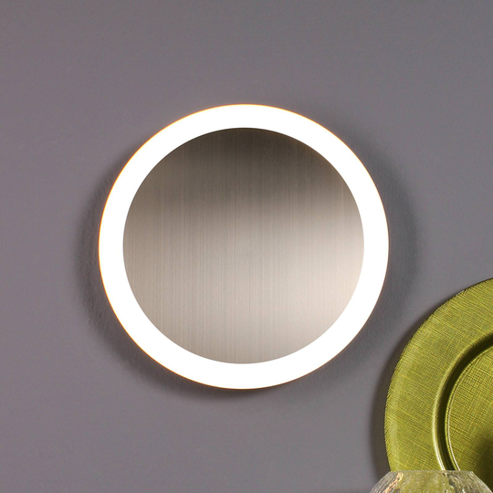LED-vägglampa Moon Ø 30 cm, silver