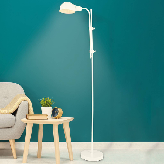 Golvlampa Alani med vippströmbrytare, vit