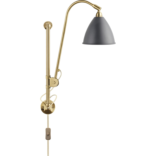Bestlite BL5 Vägglampa Grå & Mässing