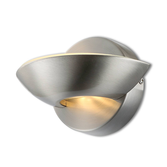 LED-vägglampa Cosimo, matt nickel
