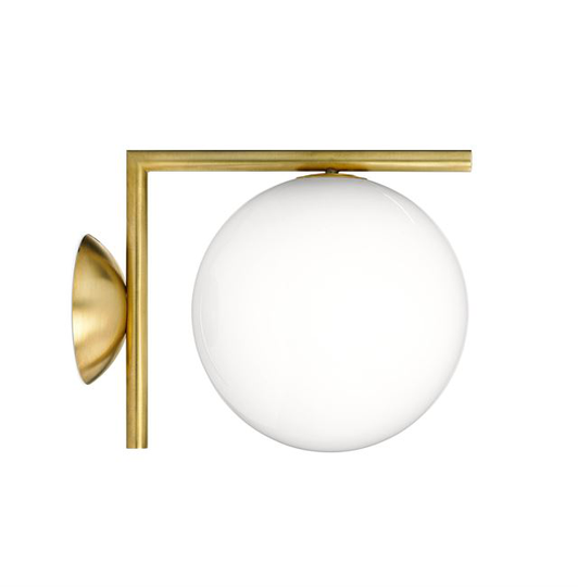 Flos IC C/W 1 Vägglampa Mässing