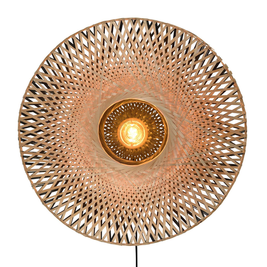 GOOD & MOJO Kalimantan vägglampa, rund, Ø87 cm