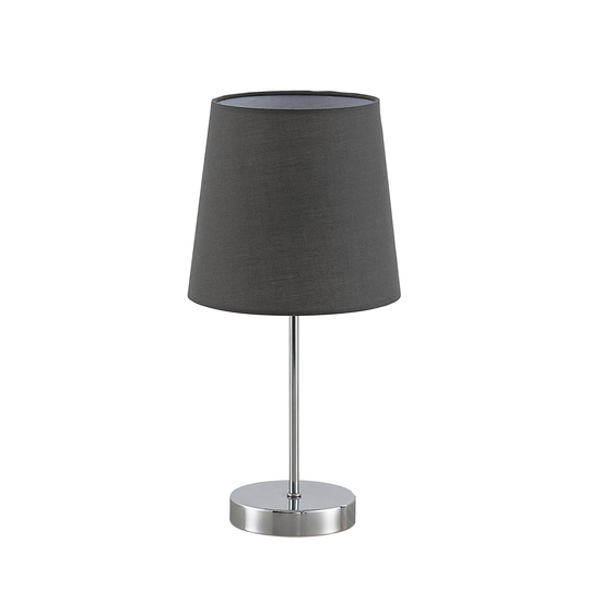 Lindby Leza bordslampa krom, skärm grå