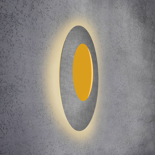 Escale Blade Open LED-vägglampa RGBW betong Ø79 cm
