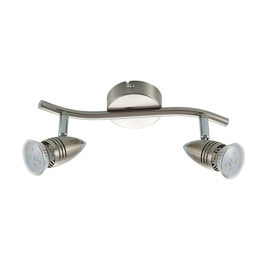 ELC Kalean LED-takspotlight, nickel, 2 lampor