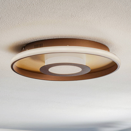 LED-taklampa Bug rund, rost 45 cm
