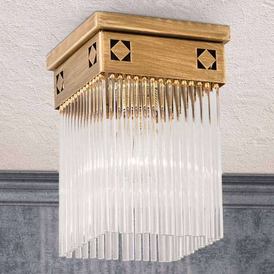 Art Nouveau-taklampa Frieda, 1 ljusk.